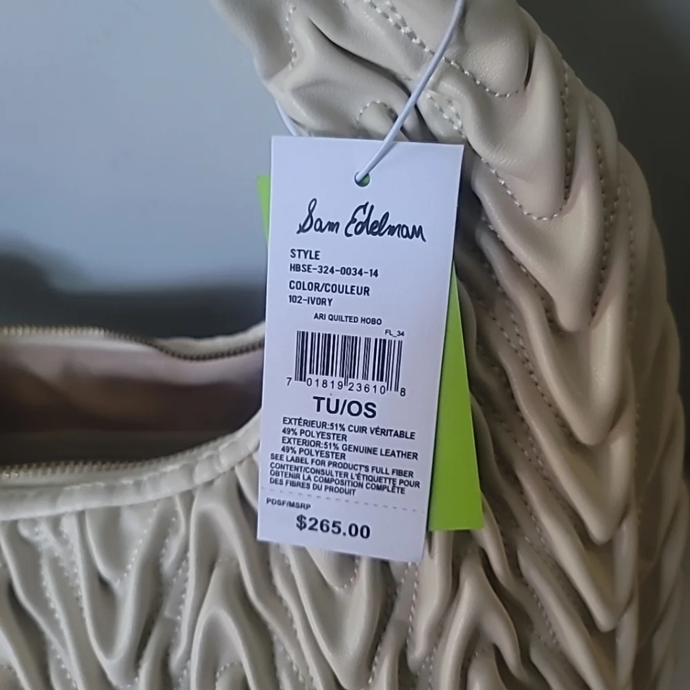 Sam Edelman Ari Quilted Leather Hobo Bag